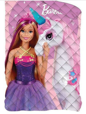 Trapunta Piumone Invernale Singola Barbie Unicorno Disney Cameretta Bambina Dimensioni 1 Posto 170 X 260 Cm