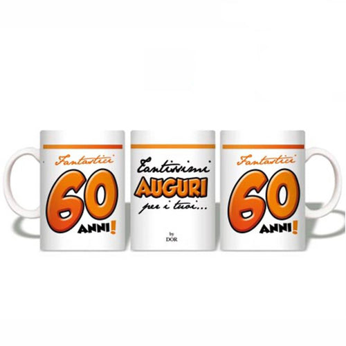 Tazza Compleanno tantissimi Auguri Per I Tuoi 60 Anni Idea Regalo Per 60 Anni Tazza Da Caffè E Tè Casa e cucina/Stoviglie/Piatti ciotole e vassoi/Tazze e piattini/Tazze e tazzine da caffè Kondorama - Martinsicuro, Commerciovirtuoso.it