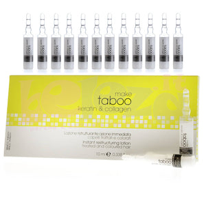 Taboo Keratin Fiale Lozione Ristrutturante Capelli Trattati - 12x10ml Cheratina Collagene Fiale ristrutturanti per capelli Profumeria Chèri - Locri, Commerciovirtuoso.it