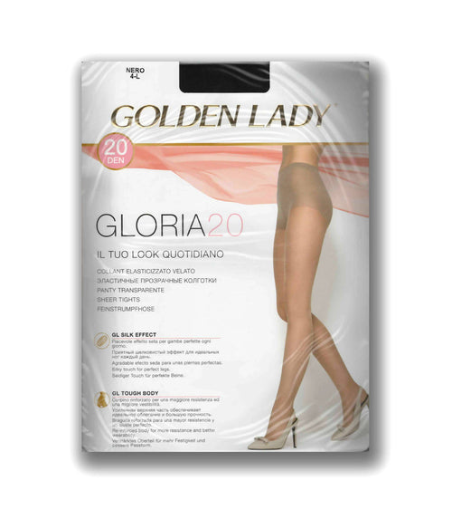 6 Collant Gold Lady Gloria 20 denari confezione da 6 pezzi colori nero, melon, daino intimo donna L'Orchidea - Siderno, Commerciovirtuoso.it