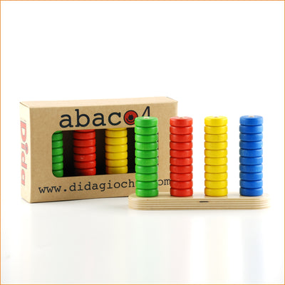 Abaco 4 - Gioco Didattico E Di Matematica in Legno per Bambini Giochi e giocattoli/Costruzioni/Blocchi impilabili Dida - Ragusa, Commerciovirtuoso.it