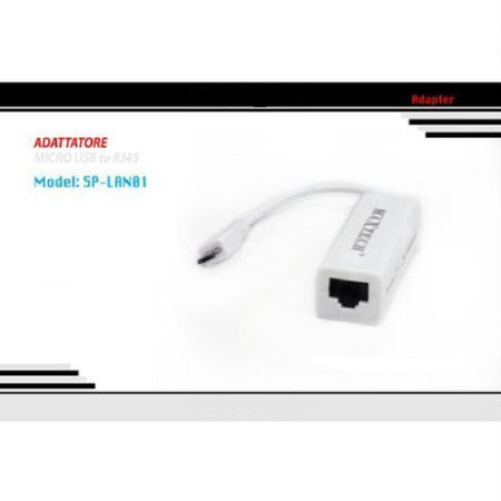 Adattatore 5 Pin Micro Usb A Rete Lan Ethernet Rj45 Per Android Maxtech 5p-lan01