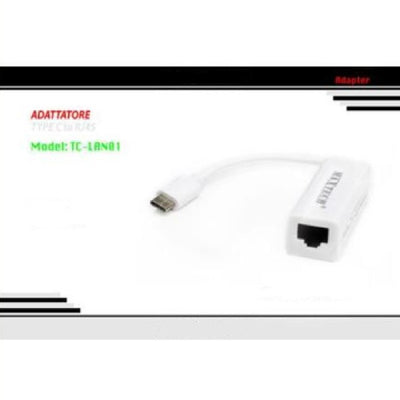 Adattatore Type-c A Rj45 Lan Ethernet Cavo Rete Per Pc Laptop Maxtech Tc-lan01