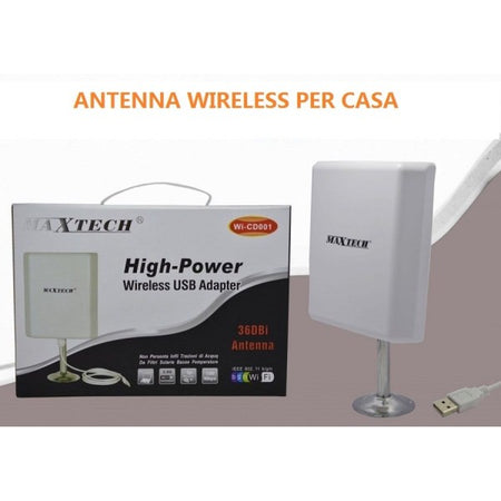 Adattatore Wireless Wi-fi Amplificatore Antenna 36dbi 150mbps Wi-cd001 Elettronica/Home Cinema TV e video/Accessori/Antenne/Antenne TV Trade Shop italia - Napoli, Commerciovirtuoso.it