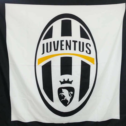 Bandiera Ufficiale Juventus Bandiera Quadrata Storica Juve Vecchio Logo  Bianco Nero 
