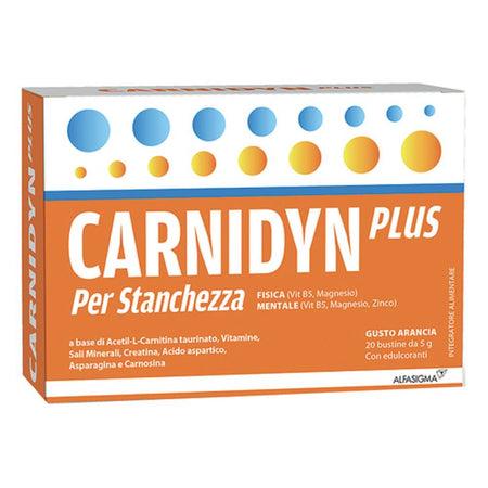 Carnidyn Plus Integratore Alimentare Acetil-L-Carnitina 20 Bustine Salute e cura della persona/Vitamine minerali e integratori/Singole vitamine/Multivitamine FarmaFabs - Ercolano, Commerciovirtuoso.it