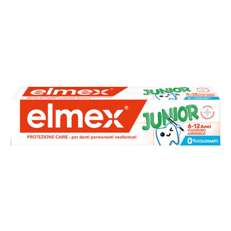 Elmex Dentifricio Elmex Junior Per I Bambini Dai 6 Ai 12 Anni Dentifricio  Per Cambio Di Dentizione 75Ml 