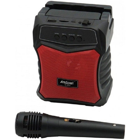 Altoparlante Bluetooth Portatile Karaoke Con Microfono Cablato Radio 5watt Q-s53