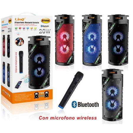 Altoparlante Speaker Cassa Bluetooth Kts954 20w Microfono Wireless Usb Portatile