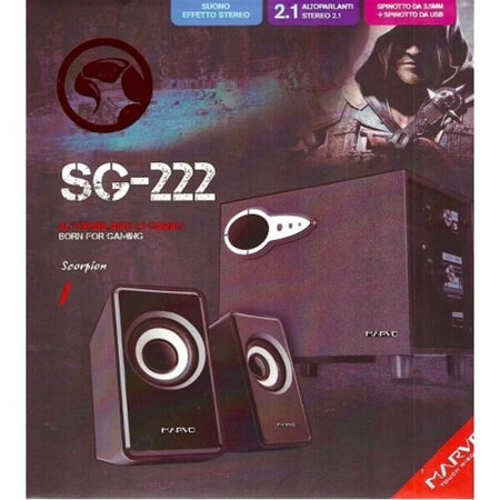 Altoparlanti Marvo Scorpion Sg-222 Casse Audio For Gaming 2.1 Canali