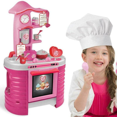 Amore Mio Cucina Giocattolo Per Bambini 80cm Con Accessori Gioco E Ricettte