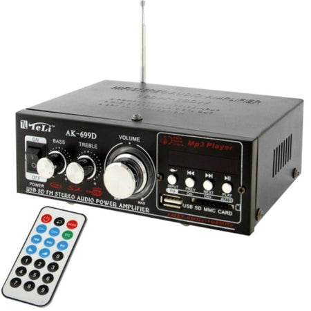 Amplificatore Audio Ak-699d Mp3 Fm Usb Karaoke Amplificatore Con Telecomando Stereo