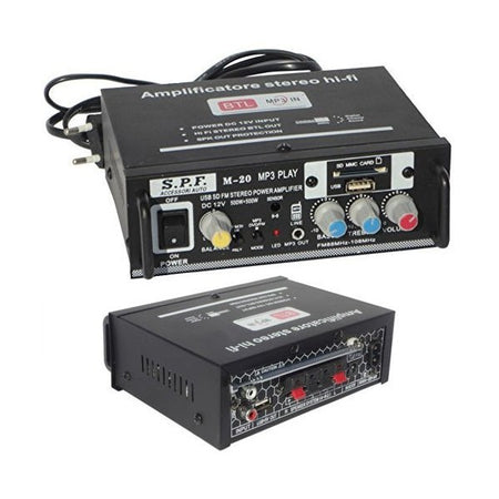 Amplificatore Stereo M-20 Casa Audio Auto Casa Mp3 Sd Usb Card Radio Fm 1000w