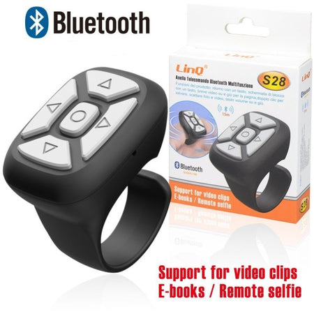 Anello Telecomando Bluetooth 15m Multifunzione Supporto Per Video Foto E-book S28