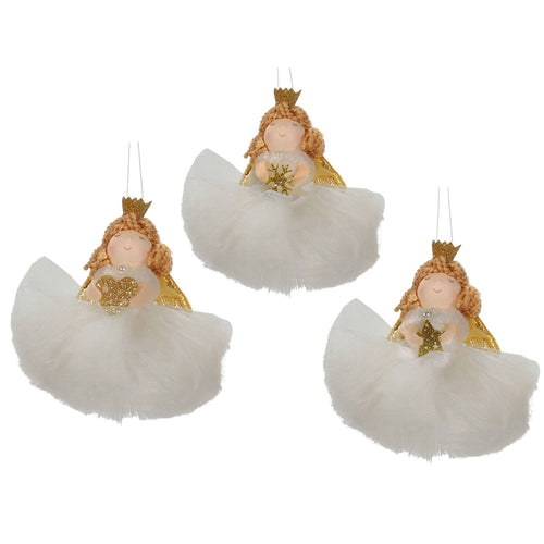 Pendaglio natalizio Angelo Ballerina con velo bianco e oro per Albero di Natale Casa e cucina/Decorazioni per interni/Addobbi e decorazioni per ricorrenze/Decorazioni natalizie/Addobbi e decorazioni/Palle e palline MagiediNatale.it - Altamura, Commerciovirtuoso.it