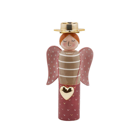 Portacandele decorativo "Angelo con Cuore" decorazione Verde per Natale h 26,5 cm Casa e cucina/Decorazioni per interni/Addobbi e decorazioni per ricorrenze/Decorazioni natalizie/Schiaccianoci MagiediNatale.it - Altamura, Commerciovirtuoso.it