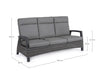 Divano Britton a tre posti, reclinabile, con cuscini comodi e sfoderabili, in alluminio Giardino e giardinaggio/Arredamento da giardino e accessori/Divani Decor Space - Altamura, Commerciovirtuoso.it