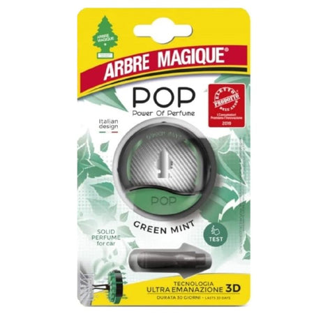 Arbre Magique Pop Profumatore Deodorante Auto Profumazione Green Mint Menta Verde