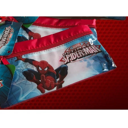 Astuccio Portapastelli Zip Spiderman Colore Blu Rosso Portapenne Scuola