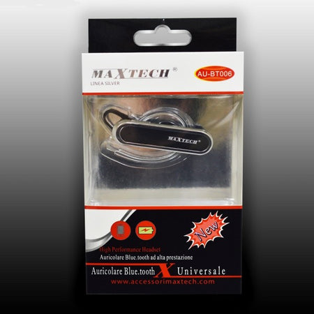 Auricolare Bluetooth Universale Maxtech Au-bt006 Cuffia Per Smartphone Alta Prestazione