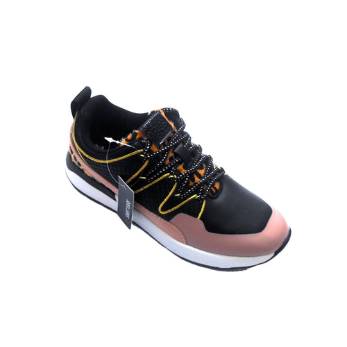sneakers donna sweet years rosa e nere - leopardate - scarpa sportiva fashion sneakers donna L'Orchidea - Siderno, Commerciovirtuoso.it