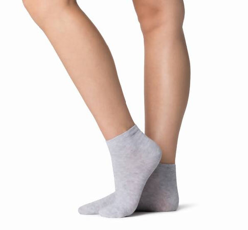 6 Paia Di Minicalze Elasticizzate Donna Grigie Calzini In Cotone - Alta Qualità Resistenza Comfort Calze Corte Alla Caviglia Pezzini