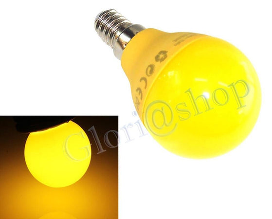 Lampadina Led Luce Gialla 4w E14 . Lampada Sfera Color Giallo Lampadine X Decorare Each