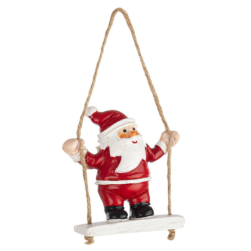 Pendaglio Babbo Natale Bert per albero di Natale in poliresina con altalena decorazione natalizia Casa e cucina/Decorazioni per interni/Addobbi e decorazioni per ricorrenze/Decorazioni natalizie/Addobbi e decorazioni/Ciondoli e pendenti MagiediNatale.it - Altamura, Commerciovirtuoso.it
