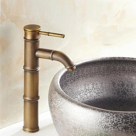 Bagno Lavandino Lavabo Miscelatore Rubinetto Ottone Antico Bamboo Alto Fai da te/Attrezzature per cucine e bagni/Impianti per la cucina/Rubinetti da cucina/Rubinetti per lavelli da cucina Trade Shop italia - Napoli, Commerciovirtuoso.it