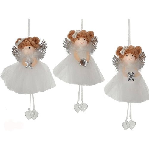 Pendaglio natalizio Angelo Ballerina con velo bianco e argento per Albero di Natale Casa e cucina/Decorazioni per interni/Addobbi e decorazioni per ricorrenze/Decorazioni natalizie/Addobbi e decorazioni/Palle e palline MagiediNatale.it - Altamura, Commerciovirtuoso.it