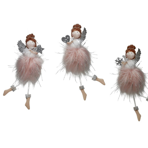 Pendaglio Angelo Ballerina in tuller h 20 cm per albero di natale Casa e cucina/Decorazioni per interni/Addobbi e decorazioni per ricorrenze/Decorazioni natalizie/Addobbi e decorazioni/Palle e palline MagiediNatale.it - Altamura, Commerciovirtuoso.it