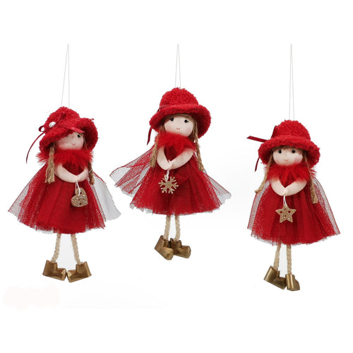 Pendaglio natalizio Bimba con gonna velo rosso per Albero di Natale Casa e cucina/Decorazioni per interni/Addobbi e decorazioni per ricorrenze/Decorazioni natalizie/Addobbi e decorazioni/Palle e palline MagiediNatale.it - Altamura, Commerciovirtuoso.it
