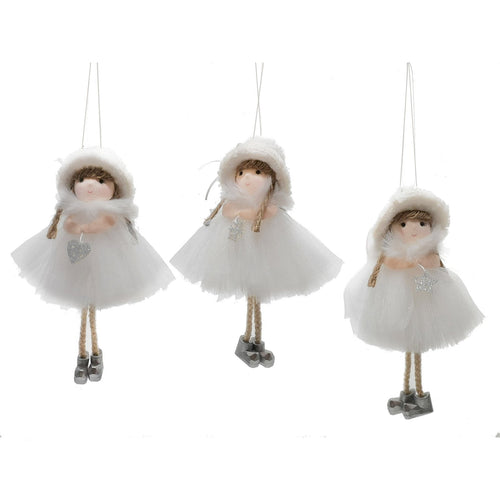 Pendaglio natalizio Bimba con gonna velo bianco per Albero di Natale Casa e cucina/Decorazioni per interni/Addobbi e decorazioni per ricorrenze/Decorazioni natalizie/Addobbi e decorazioni/Palle e palline MagiediNatale.it - Altamura, Commerciovirtuoso.it