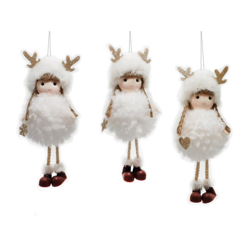 Pendaglio natalizio Bimba con pelliccia bianco e oro per Albero di Natale Casa e cucina/Decorazioni per interni/Addobbi e decorazioni per ricorrenze/Decorazioni natalizie/Addobbi e decorazioni/Palle e palline MagiediNatale.it - Altamura, Commerciovirtuoso.it