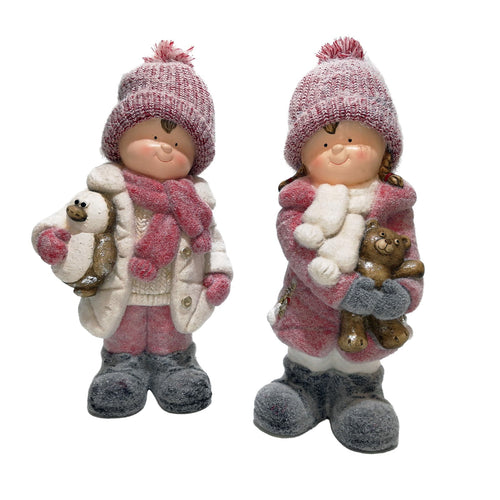 Statuetta decorativa Bimbo con Orsetto per Natale ed interno Casa e cucina/Decorazioni per interni/Addobbi e decorazioni per ricorrenze/Decorazioni natalizie/Schiaccianoci MagiediNatale.it - Altamura, Commerciovirtuoso.it