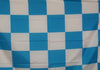 Bandiera a scacchi biancoceleste Sport e tempo libero/Fan Shop/Patio prato e giardino/Bandiere per esterno Il Distintivo - Pesaro, Commerciovirtuoso.it