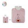 Bavetto Bavaglino Neonato Pappa Allattamento Bambina it's A Girl 68337 Rosa