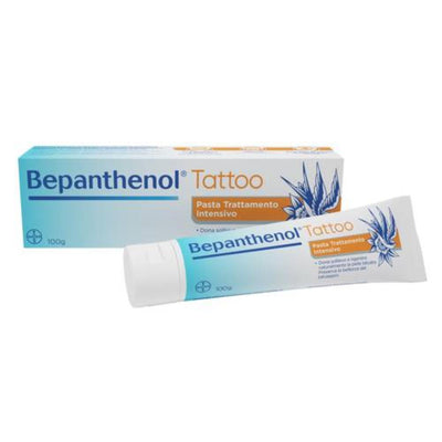 Bepanthenol Tattoo Crema per Tatuaggi con Pantenolo 5%, Senza Conservanti, Profumi e Coloranti, 100 g Bayer Spa Bepanthenol Tattoo Pasta Trattamento Intensivo