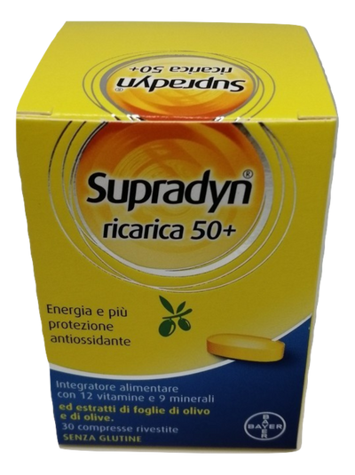 Bayer Spa Supradyn Ricarica 50+ 30Cpr Salute e cura della persona/Vitamine minerali e integratori/Singole vitamine/Multivitamine FarmaFabs - Ercolano, Commerciovirtuoso.it