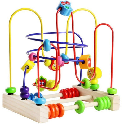 Bead Maze Roller Coaster Giocattoli Educativi Giochi Di Legno Bambini +3 Anni