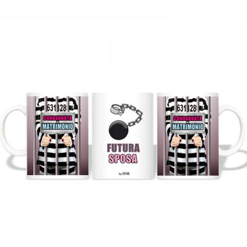 Tazza Futura Sposa Condannata Al Matrimonio party gadget Addio Al Nubilato Salute e cura della persona/Erotismo e contraccezione/Sex toys/Gadget per addio al nubilato e al celibato Kondorama - Martinsicuro, Commerciovirtuoso.it
