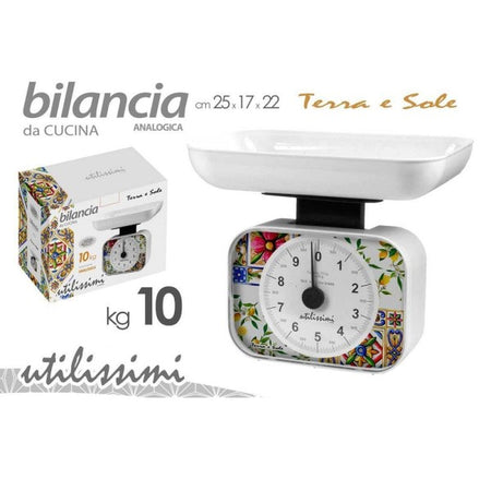 Bilancia Portatile Da Cucina Analogica Max.10kg 25x17x22cm Decoro Mosaico  828492 - commercioVirtuoso.it