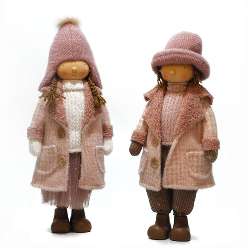 Statuetta decorativa Bimba con cappotto Rosa decorazione per Natale h60 cm Casa e cucina/Decorazioni per interni/Addobbi e decorazioni per ricorrenze/Decorazioni natalizie/Schiaccianoci MagiediNatale.it - Altamura, Commerciovirtuoso.it