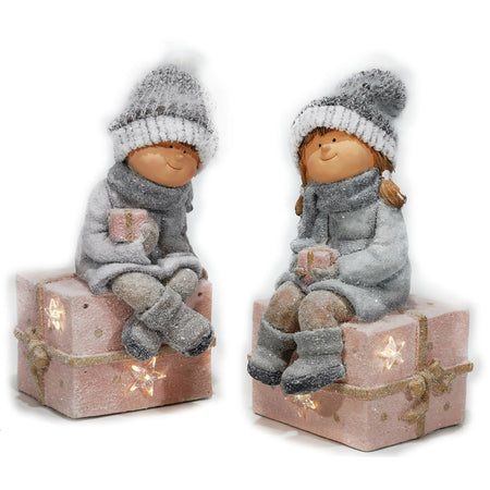 Statuetta decorativa "Bambino sul regalo" decorazione bianco per Natale h37,5 cm Casa e cucina/Decorazioni per interni/Addobbi e decorazioni per ricorrenze/Decorazioni natalizie/Schiaccianoci MagiediNatale.it - Altamura, Commerciovirtuoso.it