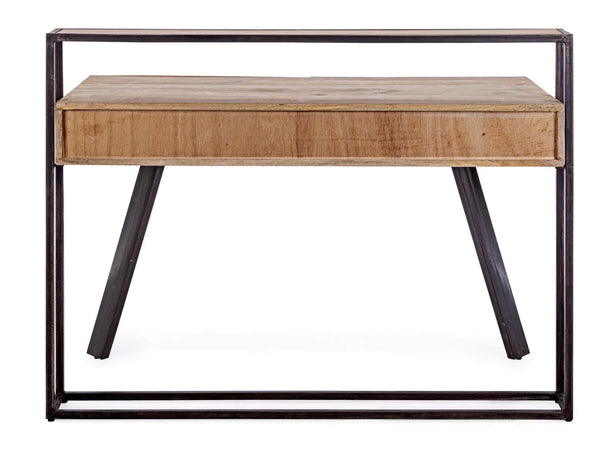 Scrivania "Manchester" con 2 cassetti, struttura in legno di mango ed acciaio, stile moderno, 120x60x92h Casa e cucina/Arredamento/Studio/Scrivanie e postazioni di lavoro/Scrivanie Decor Space - Altamura, Commerciovirtuoso.it
