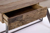 Scrivania Manchester con 2 cassetti, struttura in legno di mango ed acciaio, stile moderno, 120x60x92h Casa e cucina/Arredamento/Studio/Scrivanie e postazioni di lavoro/Scrivanie Decor Space - Altamura, Commerciovirtuoso.it
