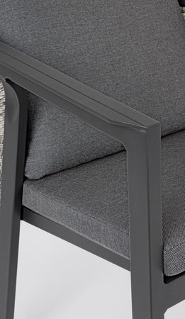Set tavolo con 6 sedie "Cordova" in alluminio verniciato, seduta in fibra sintetica, per esterno Giardino e giardinaggio/Arredamento da giardino e accessori/Tavoli e tavolini/Tavoli standard Decor Space - Altamura, Commerciovirtuoso.it
