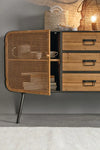 Credenza Elton con struttura in acciaio, cassetti in legno di abete, stile vintage Casa e cucina/Arredamento/Soggiorno/Credenze Decor Space - Altamura, Commerciovirtuoso.it