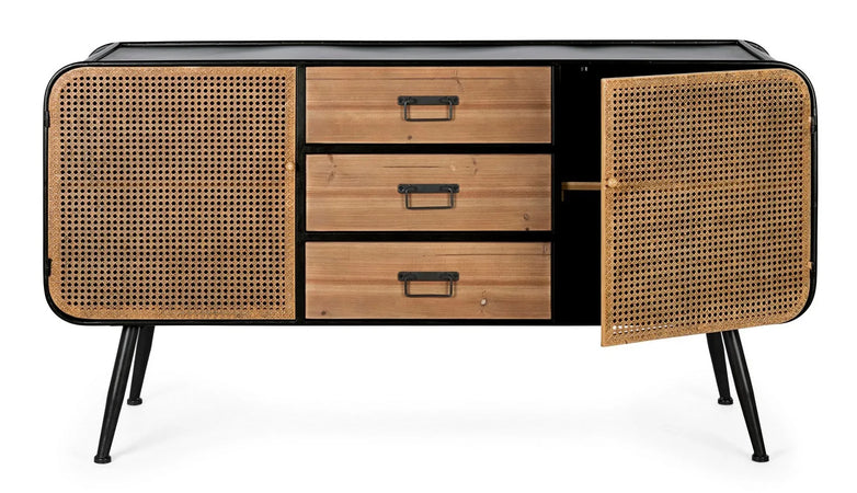 Credenza "Elton" con struttura in acciaio, cassetti in legno di abete, stile vintage Casa e cucina/Arredamento/Soggiorno/Credenze Decor Space - Altamura, Commerciovirtuoso.it