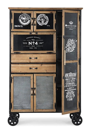 Credenza "Liverpool" con struttura e cassetti in acciaio, stile industriale Casa e cucina/Arredamento/Soggiorno/Credenze Decor Space - Altamura, Commerciovirtuoso.it